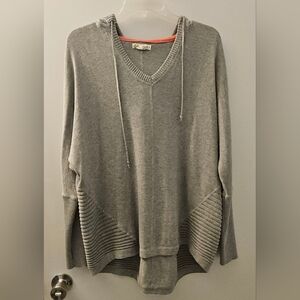 Dakini Gray Hooded Sweater Poncho